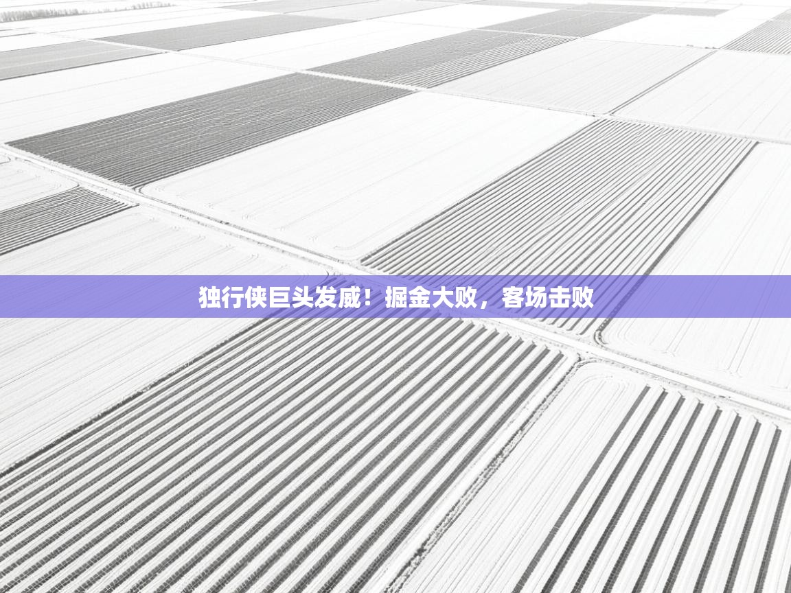 独行侠巨头发威！掘金大败，客场击败  第2张